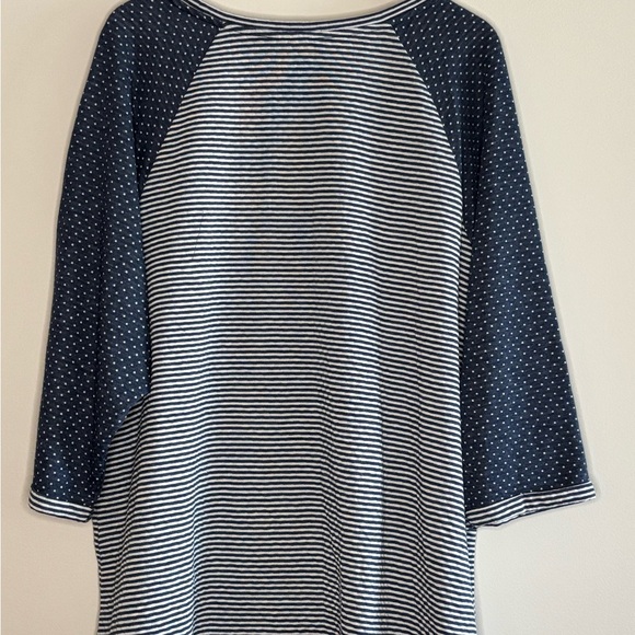 CJ Banks Women's Sweatshirt Blue/White NWT 3X - Picture 2 of 5